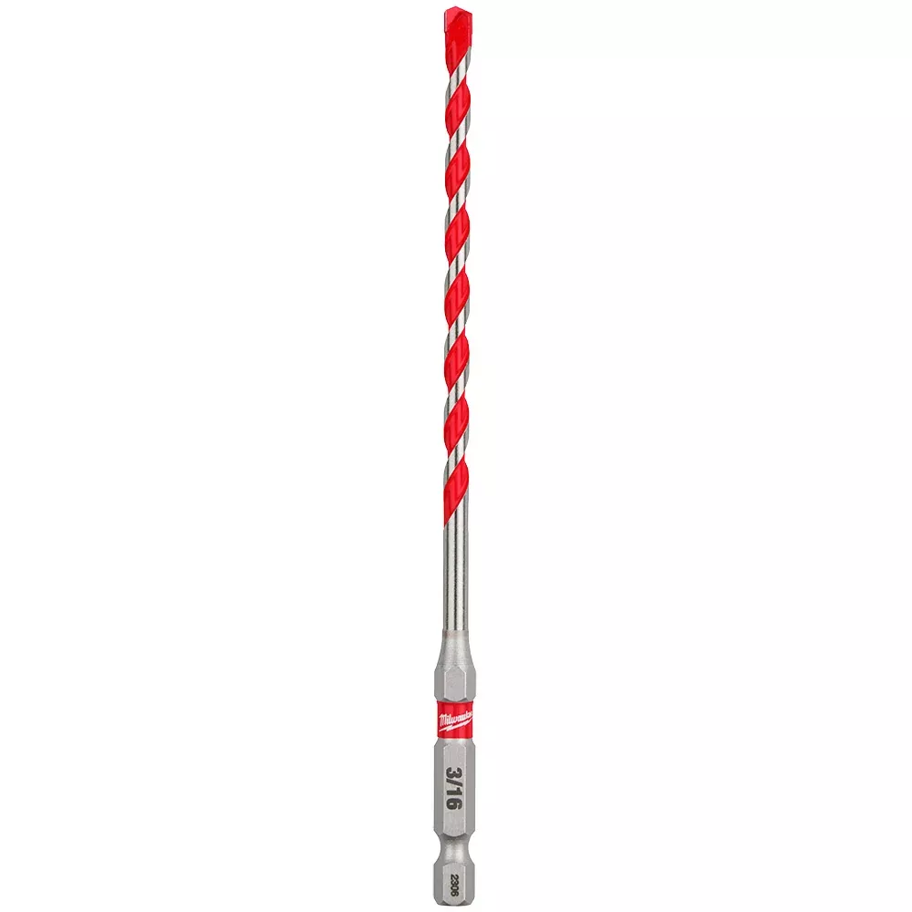 Milwaukee 3/16" x 4" x 6" SHOCKWAVE™ Impact Duty Carbide Hammer Drill Bits