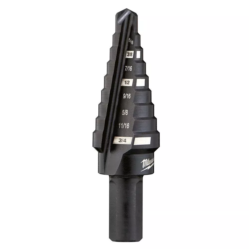Milwaukee #3 Step Drill Bit, 1/4" - 3/4" by 1/16"
