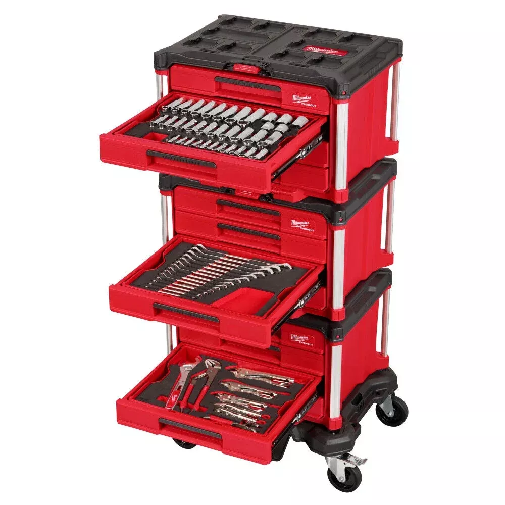 Milwaukee 366pc. Master Mechanics Hand Tool Set with PACKOUT™ Drawers and Dolly