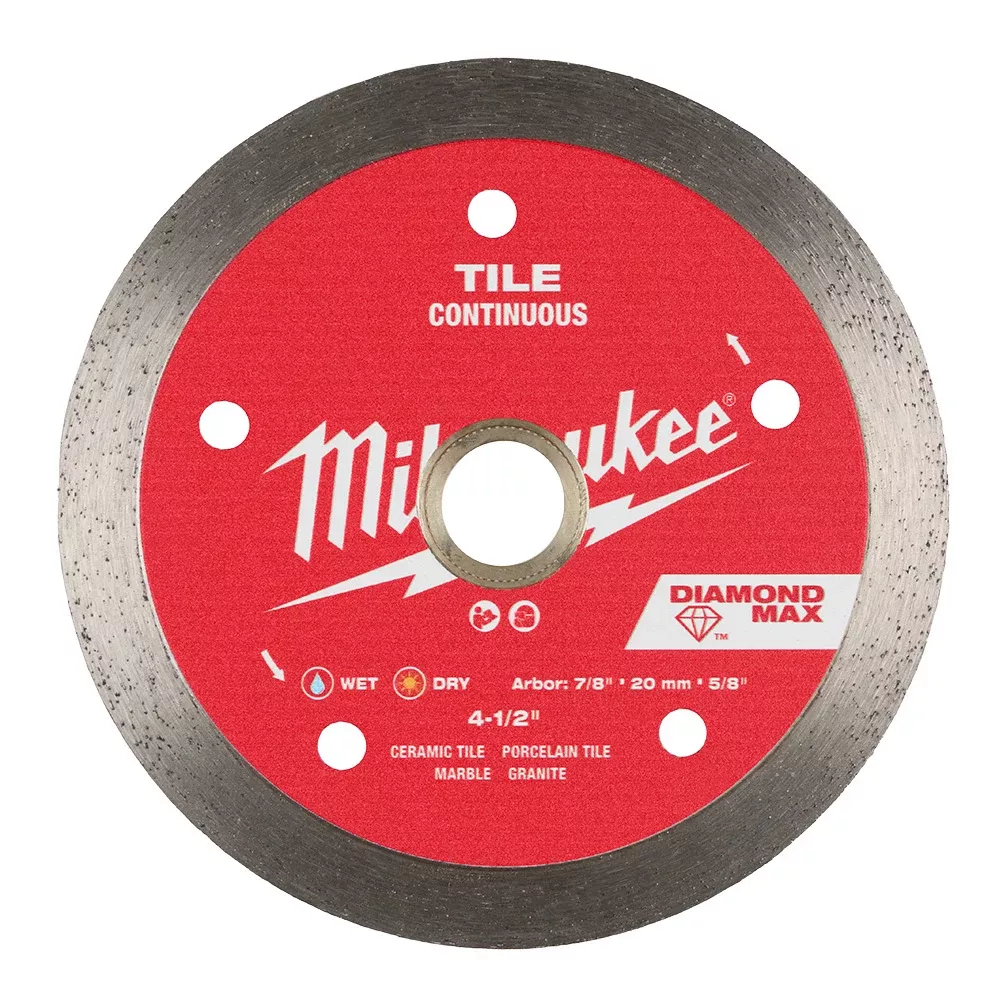 Milwaukee 4-1/2" Diamond Max Continuous, Tile Diamond Blade 49-93-9204