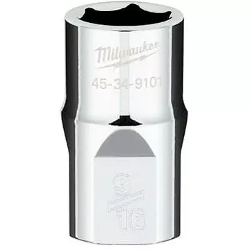 Milwaukee 45-34-9101 1/2" Drive 9/16" SAE 6-Point Socket with FOUR FLAT Sides