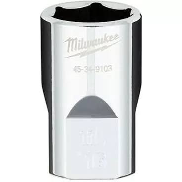 Milwaukee 45-34-9103 1/2" Drive 11/16" SAE 6-Point Socket with FOUR FLAT Sides
