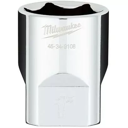 Milwaukee 45-34-9108 1/2" Drive 1" SAE 6-Point Socket with FOUR FLAT Sides