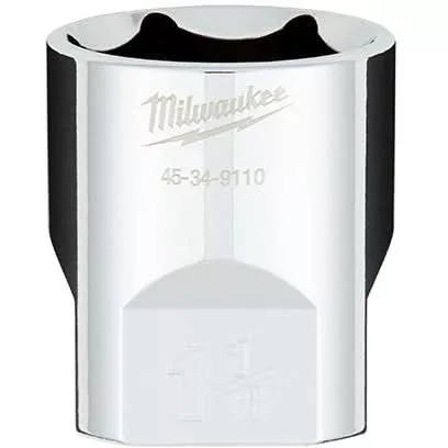 Milwaukee 45-34-9110 1/2" Drive 1-1/8" SAE 6-Point Socket with FOUR FLAT Sides