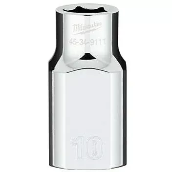 Milwaukee 45-34-9111 1/2" Drive10mm Metric 6-Point Socket with FOUR FLAT Sides