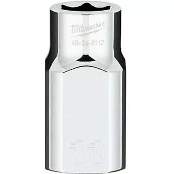 Milwaukee 45-34-9112 1/2" Drive 11mm Metric 6-Point Socket with FOUR FLAT Sides