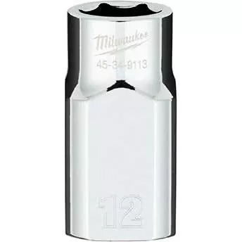 Milwaukee 45-34-9113 1/2" Drive 12mm Metric 6-Point Socket with FOUR FLAT Sides