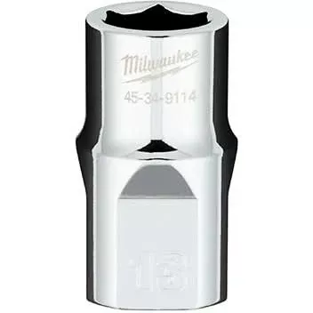 Milwaukee 45-34-9114 1/2" Drive 13mm Metric 6-Point Socket with FOUR FLAT Sides