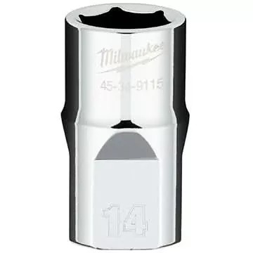 Milwaukee 45-34-9115 1/2" Drive 14mm Metric 6-Point Socket with FOUR FLAT Sides