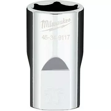 Milwaukee 45-34-9117 1/2" Drive 16mm Metric 6-Point Socket with FOUR FLAT Sides