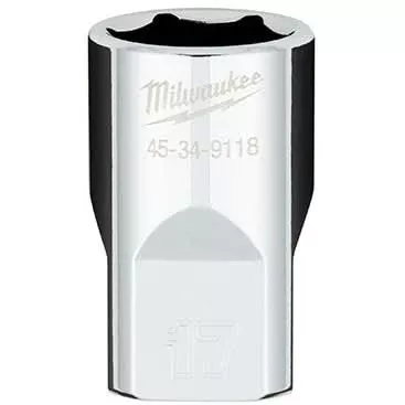Milwaukee 45-34-9118 1/2" Drive 17mm Metric 6-Point Socket with FOUR FLAT Sides