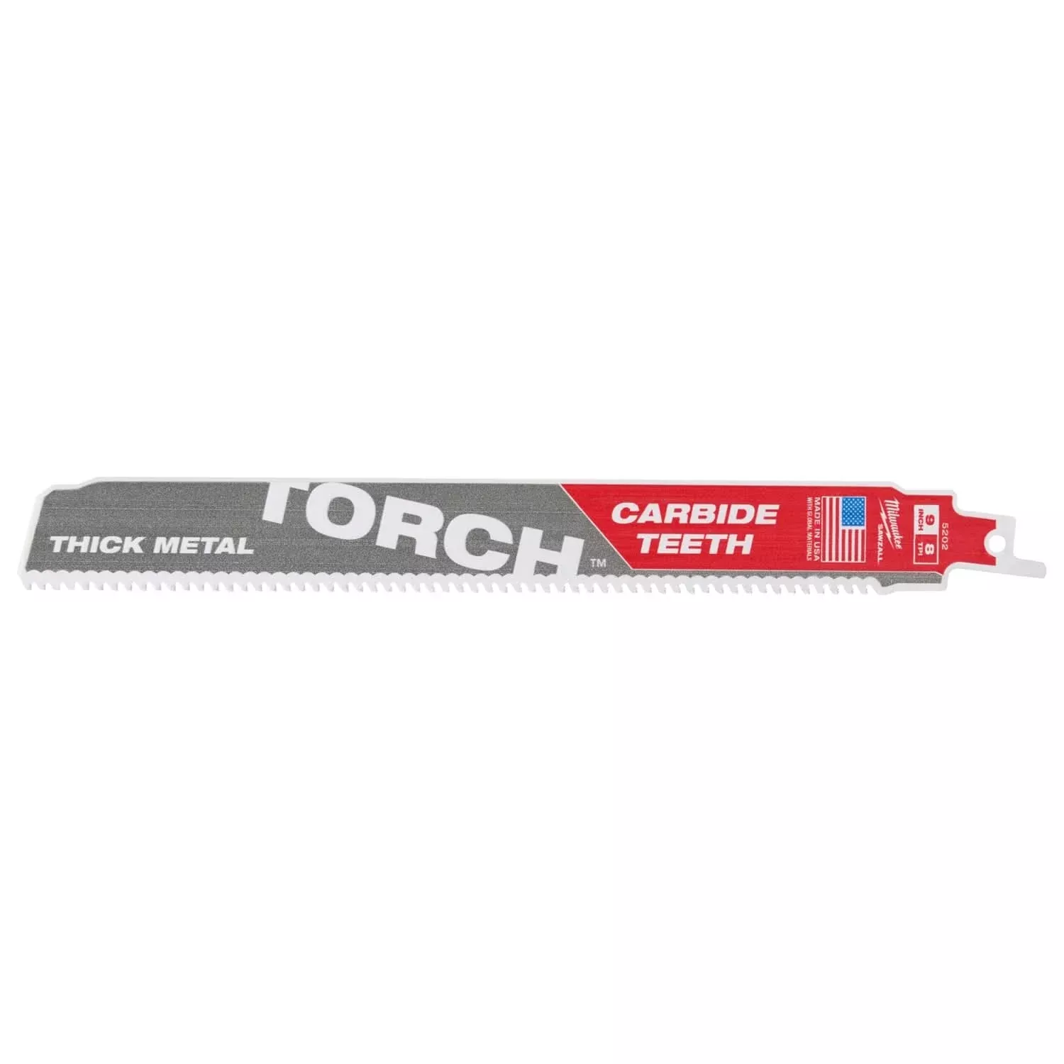 Milwaukee 48-00-5302 TORCH with Carbide Teeth Recip Saw Blade 7-TPI 9" 3-Pack