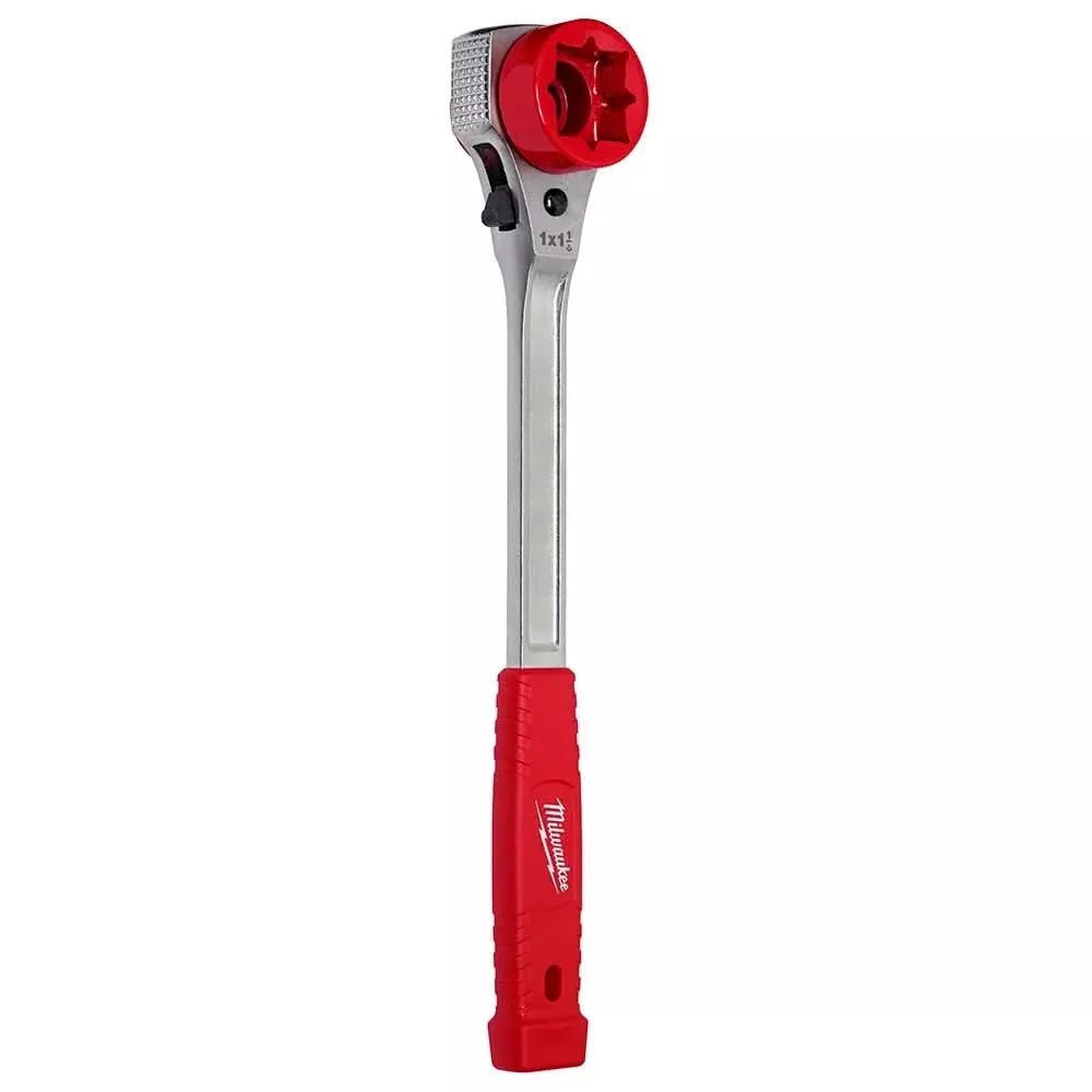 Milwaukee 48-22-9213M Lineman's High-Leverage Ratcheting Wrench with Milled Face