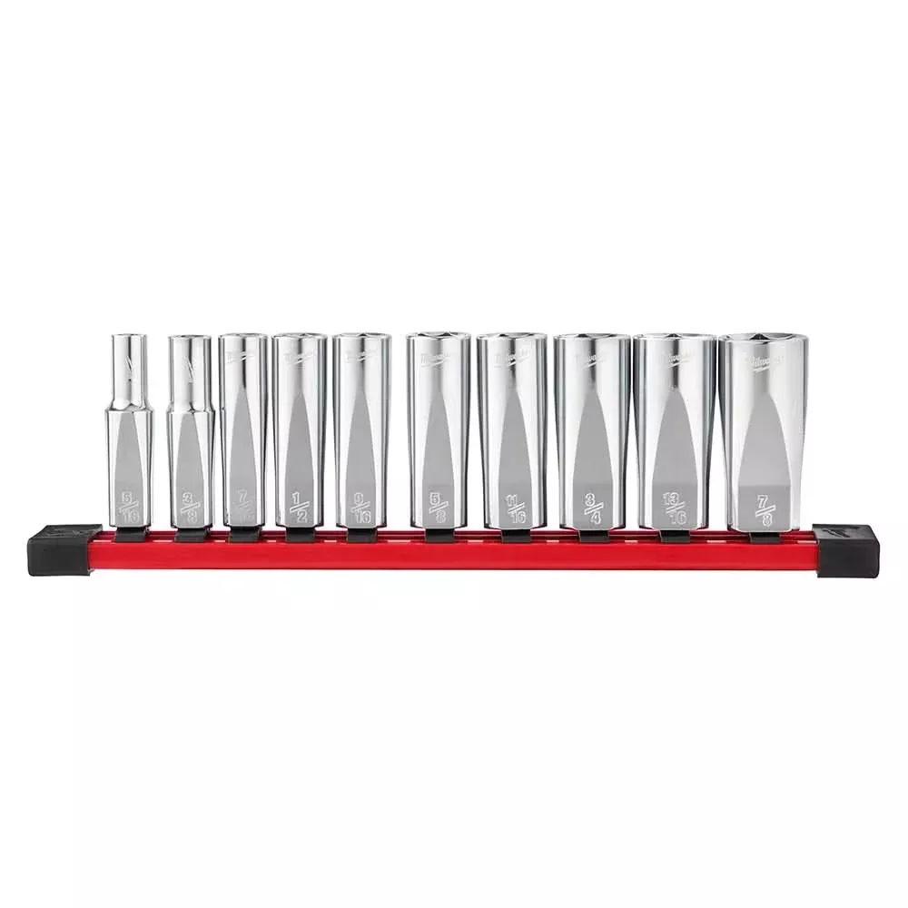 Milwaukee 48-22-9405 3/8-inch Drive 10-Piece Deep Well Socket Set - SAE