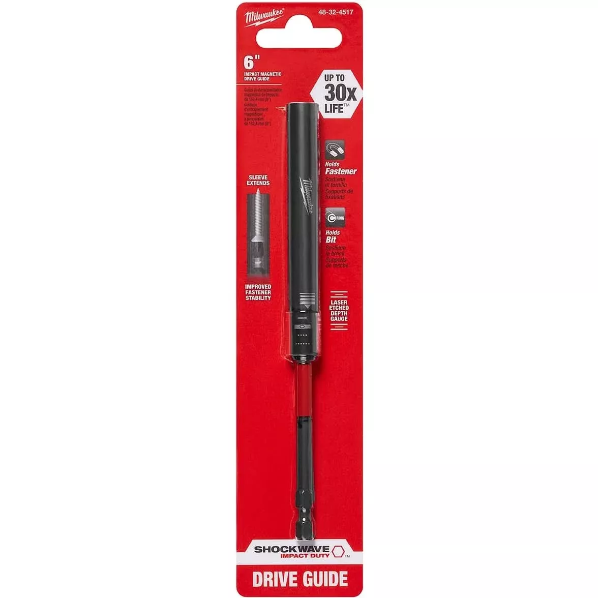 Milwaukee 48-32-4517 Shockwave 6-Inch Impact Magnetic Drive Guide