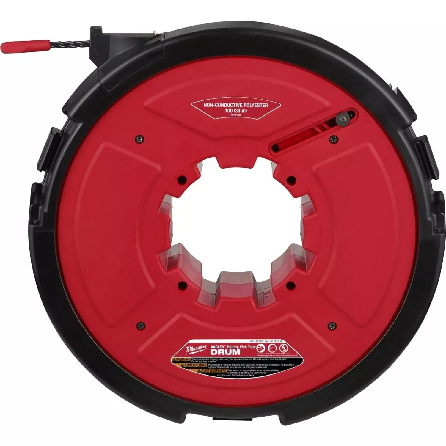 Milwaukee 48-44-5195 Angler 100' Non-Conductive Polyester Pulling Fish Tape Drum