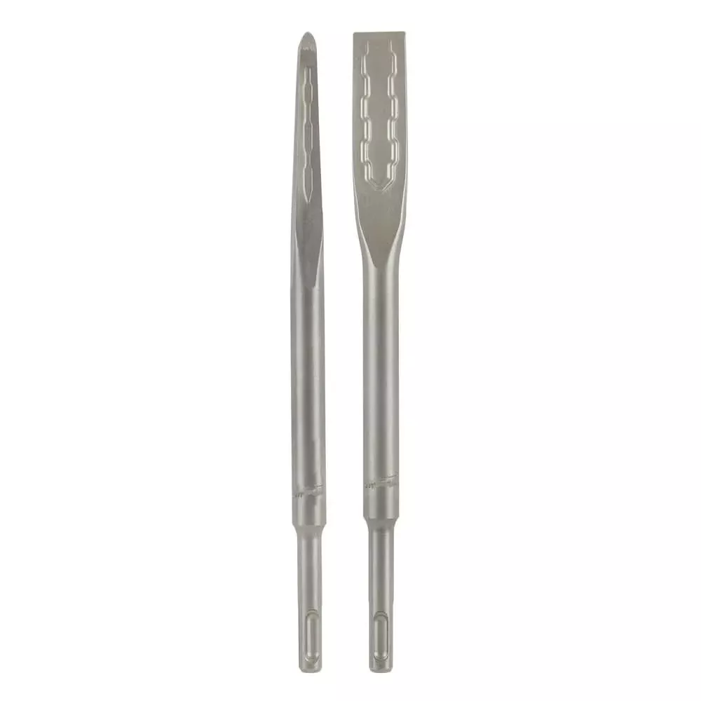 Milwaukee 48-62-6080 SDS PLUS SLEDGE Bull Point & Flat Chisel 2 Pack