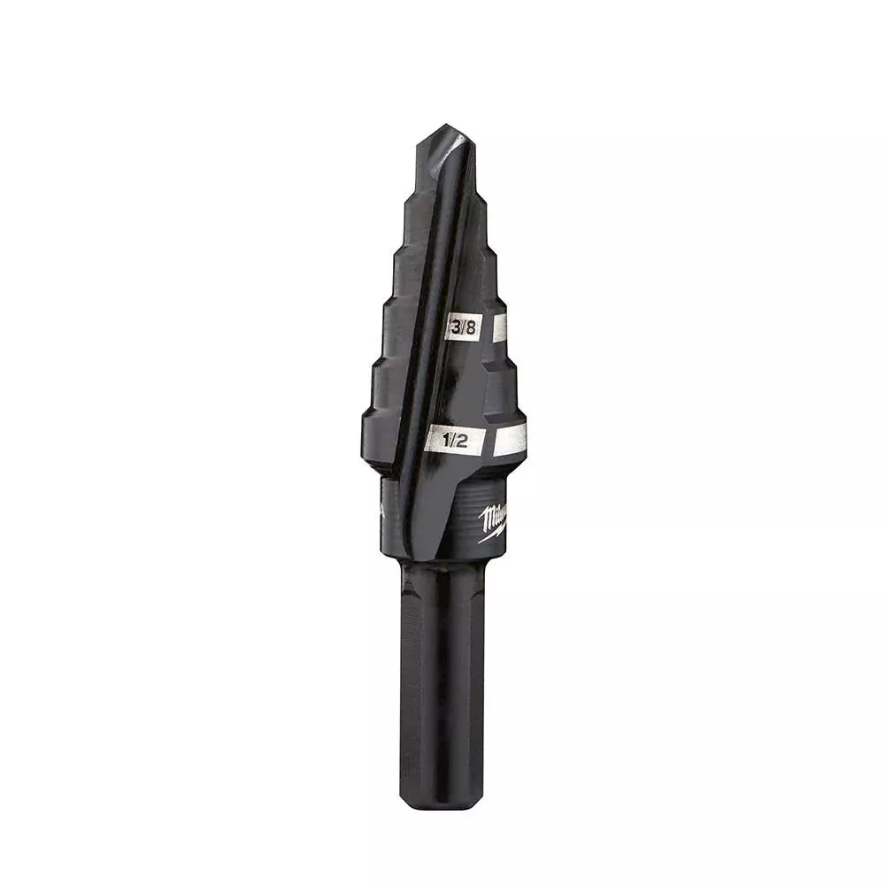 Milwaukee #6 Step Drill Bit, 3/8" & 1/2" by 1/16"