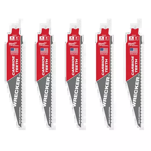 Milwaukee 6 TPI WRECKER with Carbide Teeth SAWZALL Blade