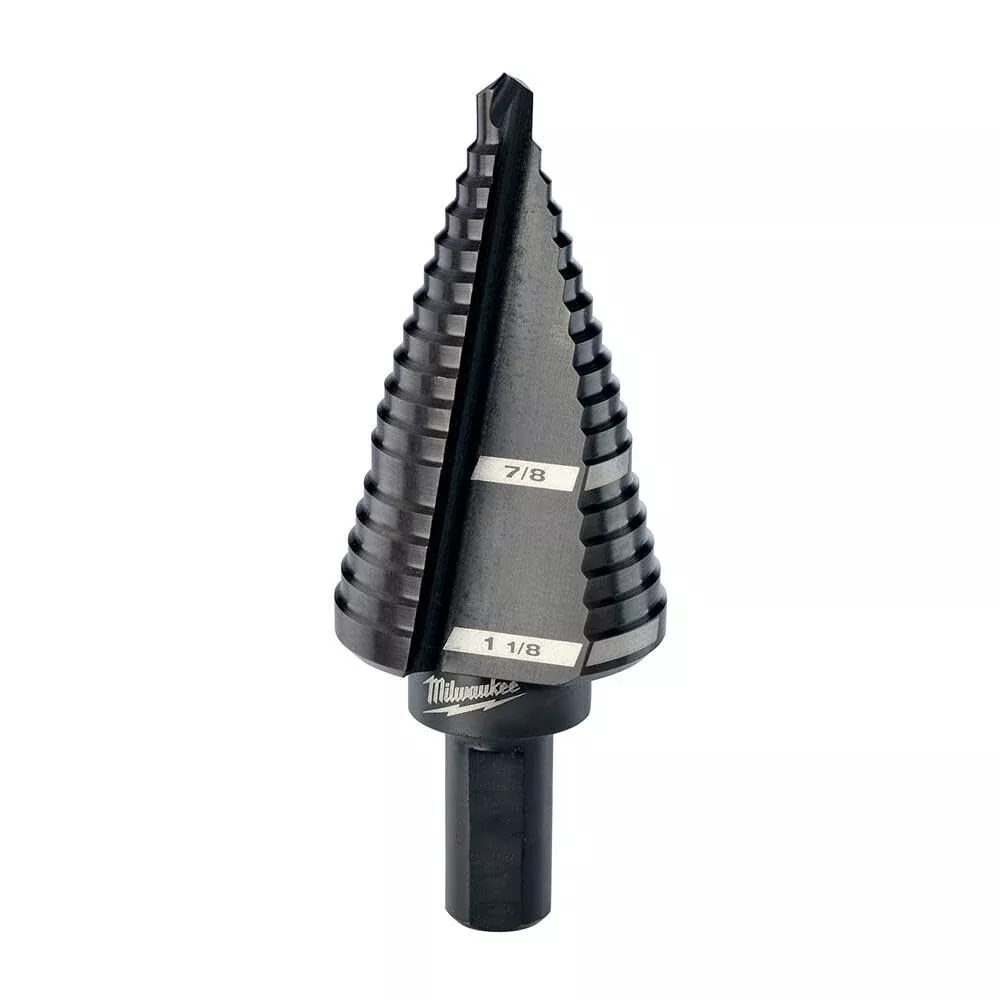 Milwaukee #9 Step Drill Bit, 7/8" & 1-1/8"