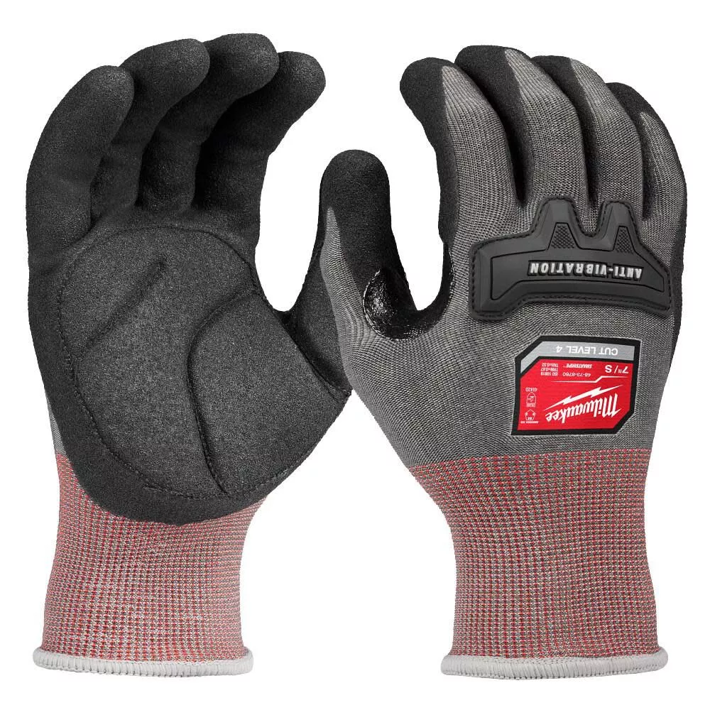 Milwaukee Anti-Vibration Cut Level 4 High-Dexterity Nitrile Dipped Gloves