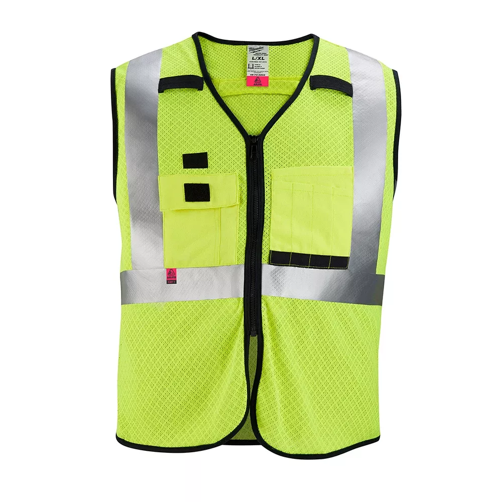 Milwaukee AR/FR Cat. 1 Class 2 Mesh Safety Vest S/M, High Vis 48-73-5201