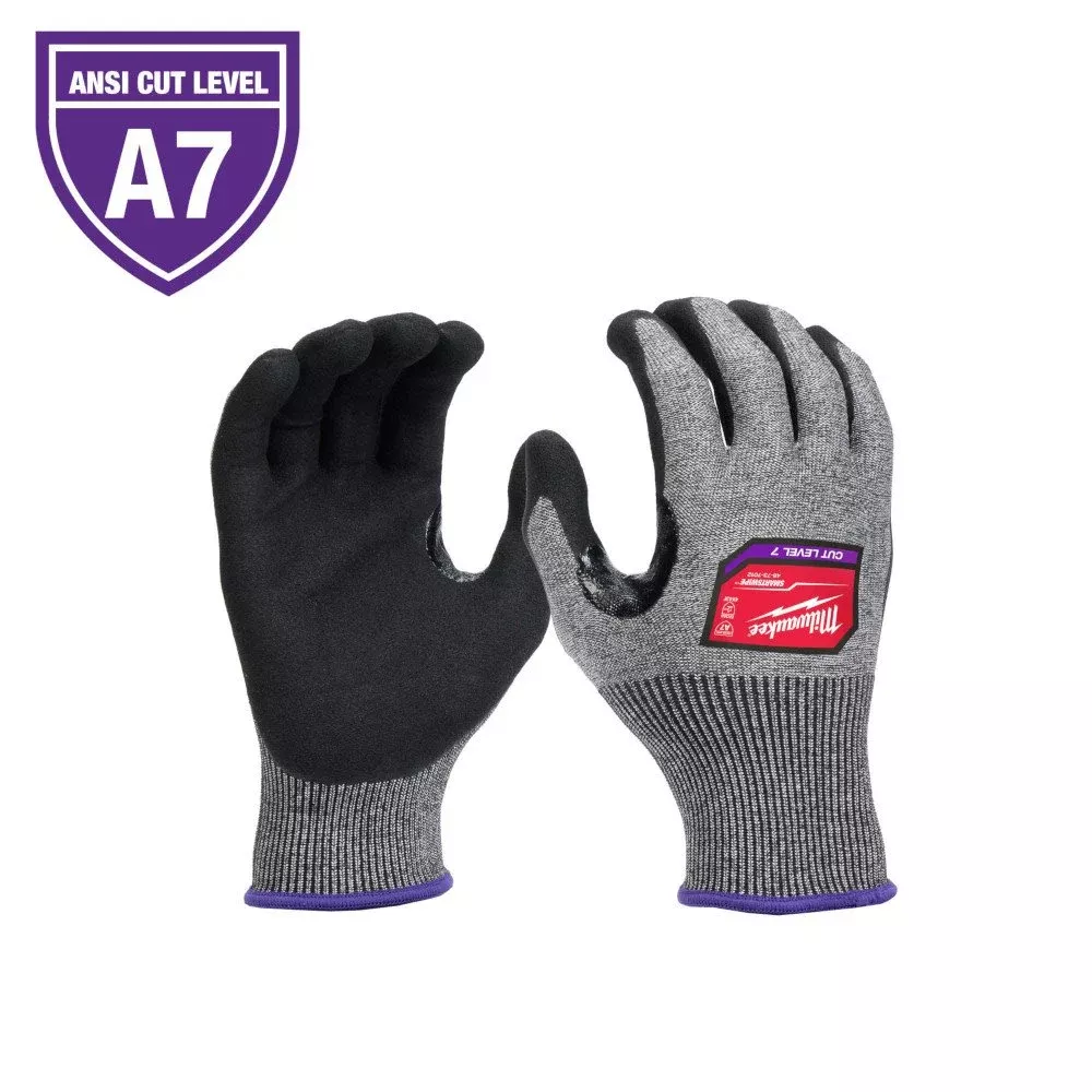 Milwaukee Cut Level 7 High-Dexterity Nitrile Dipped Gloves Small 48-73-7010