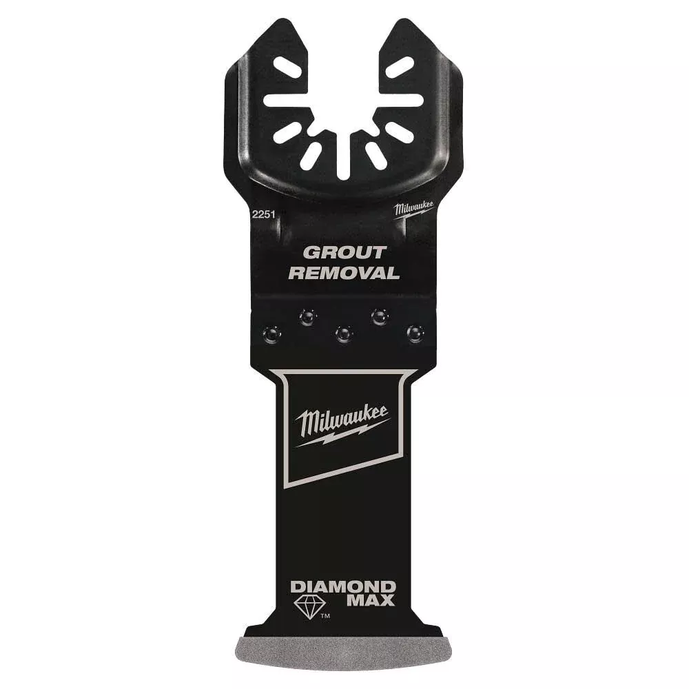 Milwaukee DIAMOND MAX™ Diamond Grit Plunge Grout Removal Universal Fit Oscillating Multi-Tool Blade (1 PK)