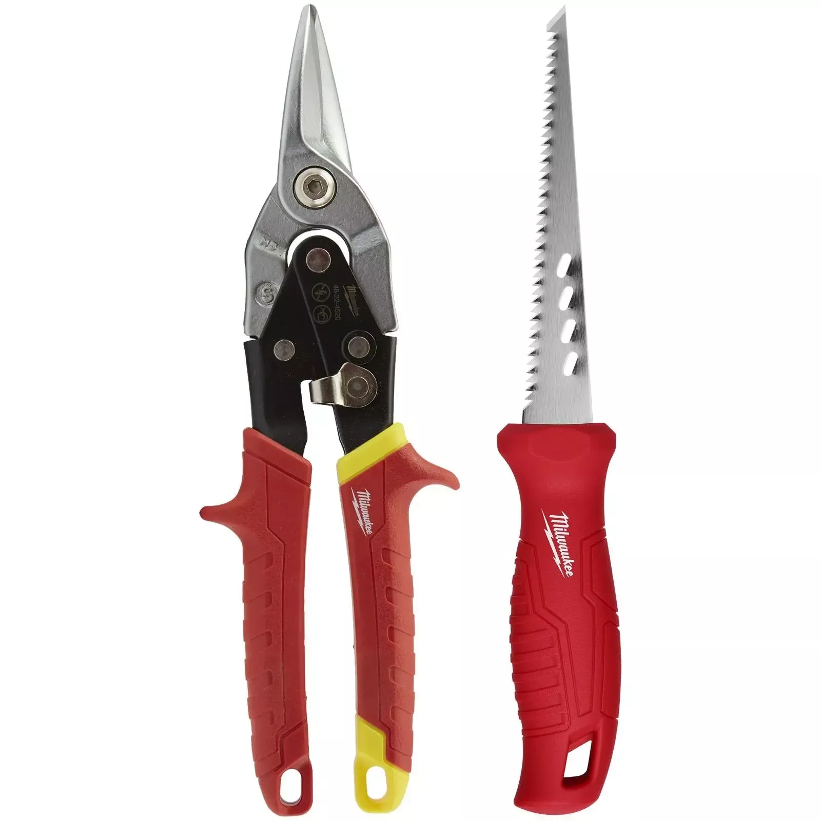 Milwaukee Drywall Kit Jab Saw and Straight Cut Aviation Snips