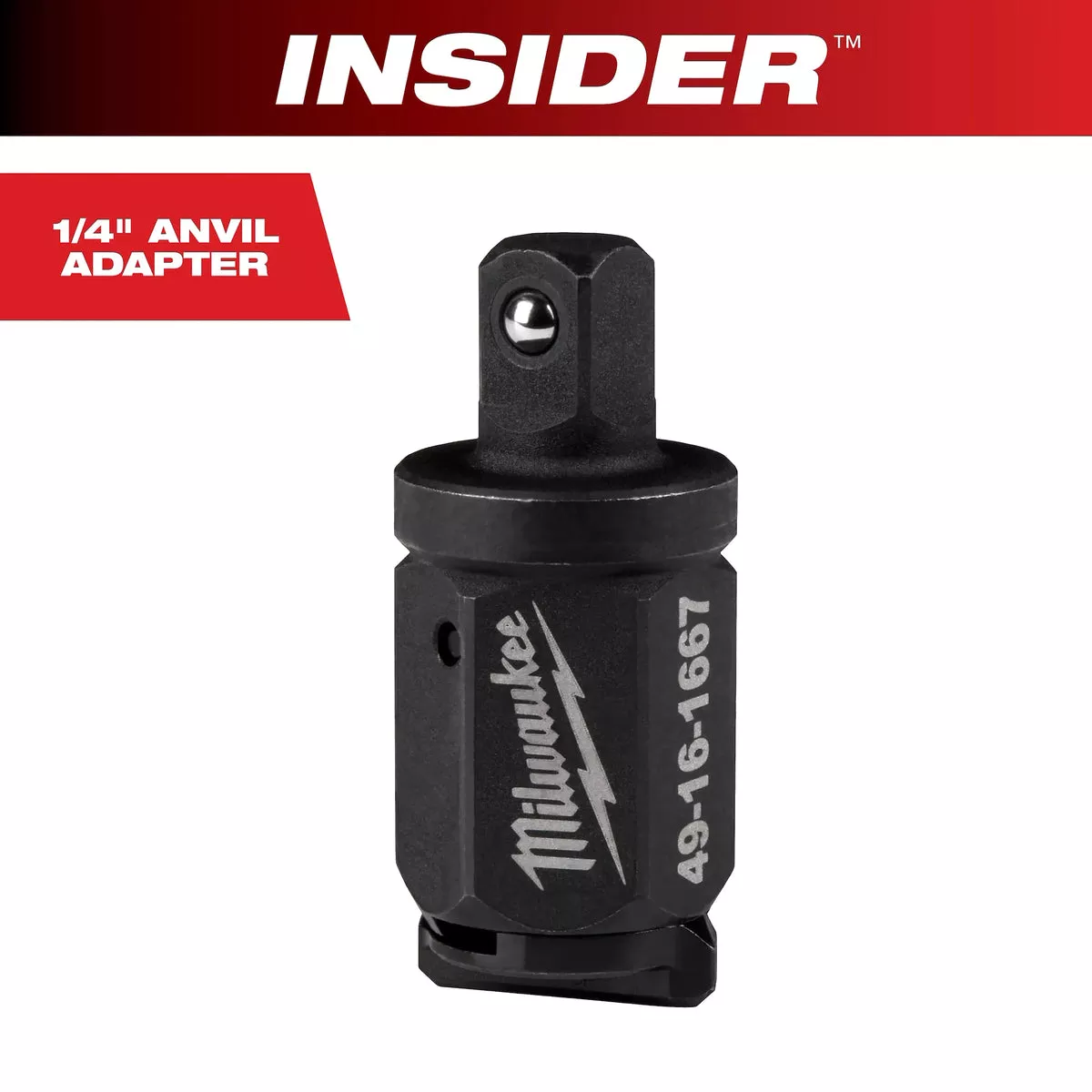 Milwaukee INSIDER™ Box Ratchet 1/4" Anvil Adapter