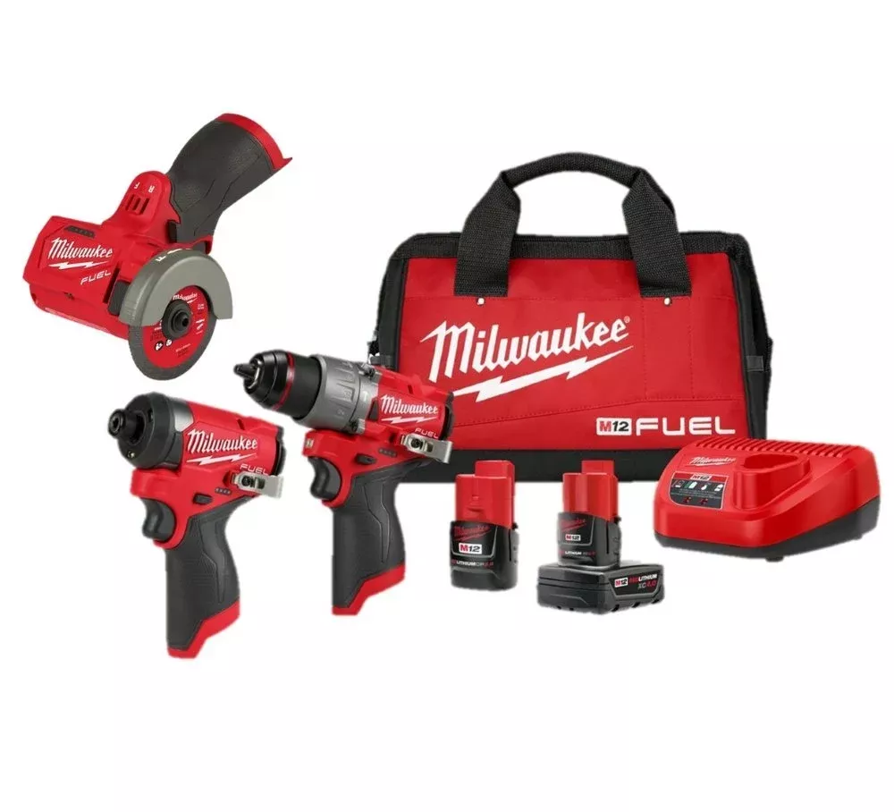 Milwaukee M12 FUEL 2-Tool Combo Kit & M12 FUEL 3" Compact Cut Off Tool