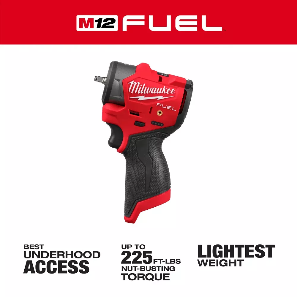 Milwaukee M12 FUEL™ 3/8" Subcompact Impact Wrench w/ Friction Ring