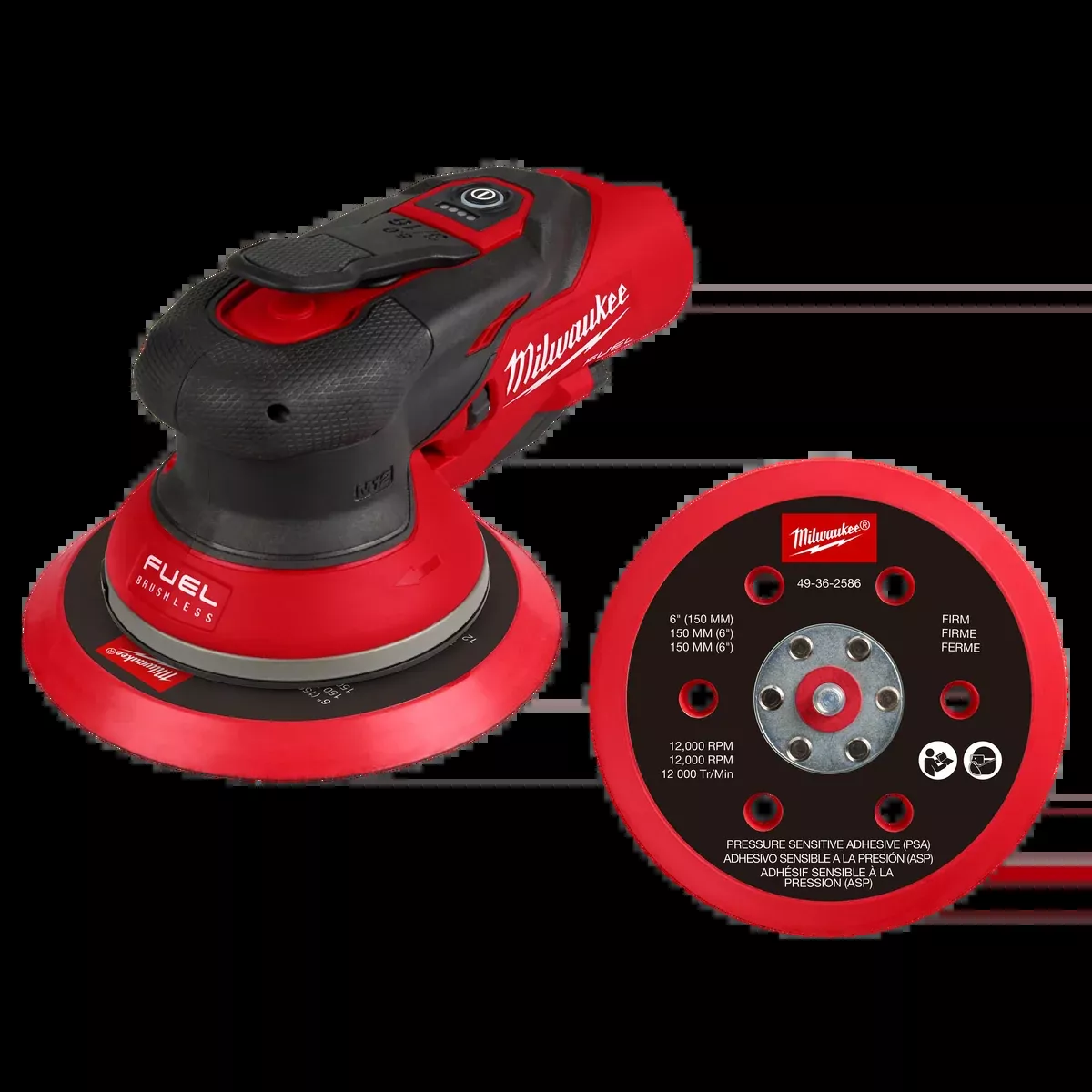Milwaukee M12 FUEL™ 6" Random Orbital Sander (3/16")