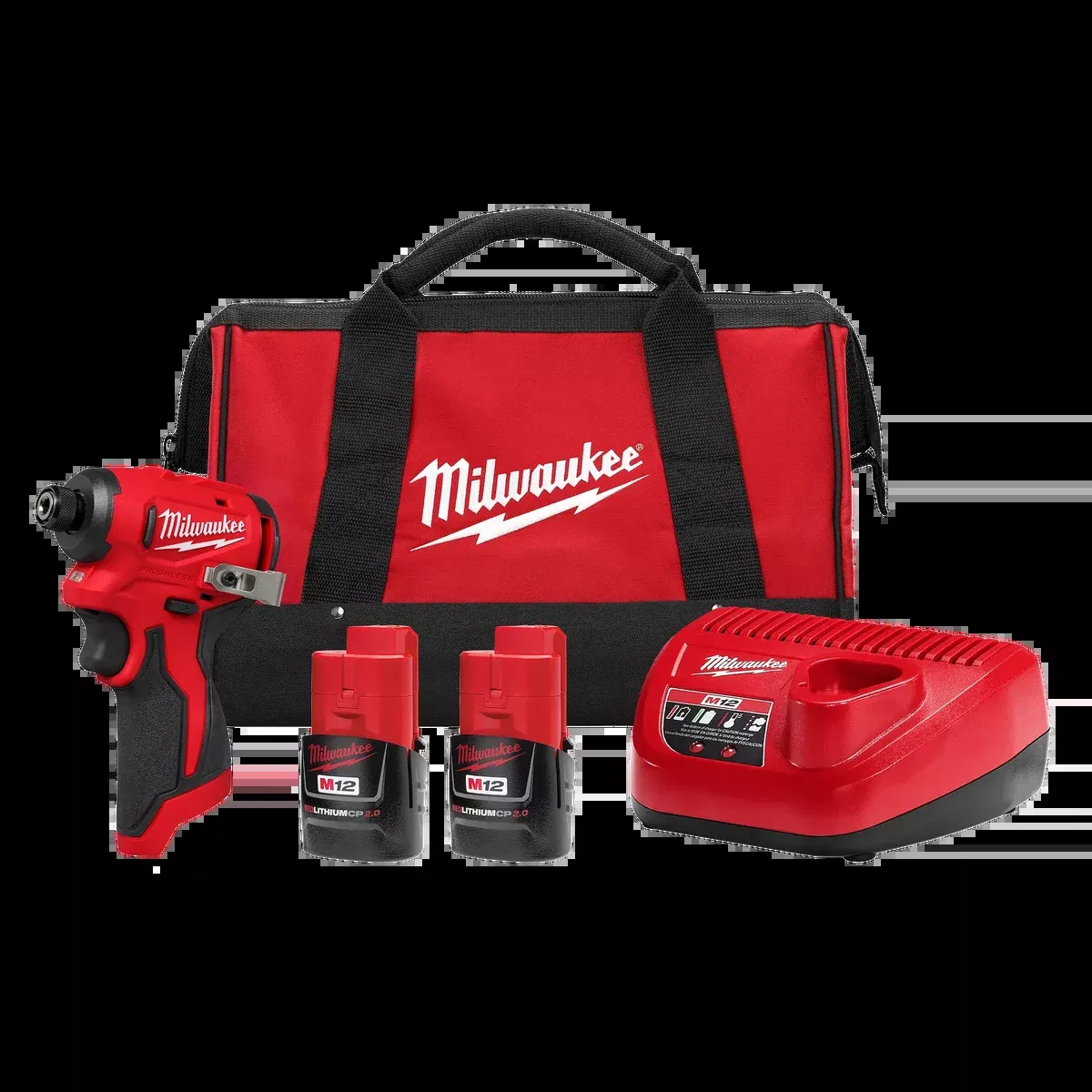 Milwaukee M12™ Subcompact Brushless 1/4" Hex Impact Driver Kit