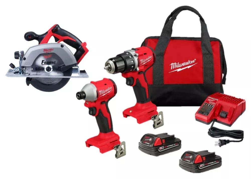 Milwaukee M18 Compact Brushless 2-Tool Combo Kit & M18 6 1/2" Circular Saw
