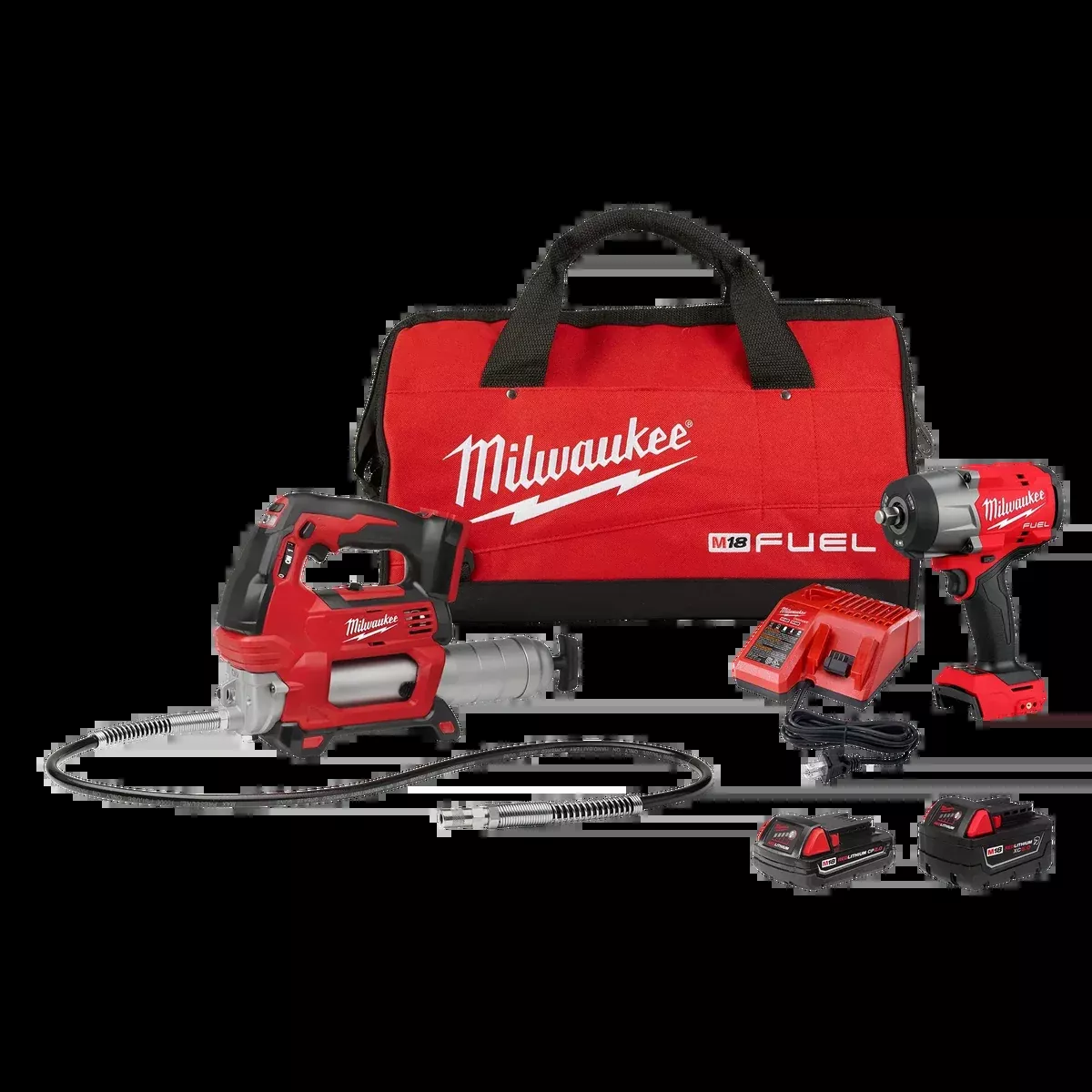 Milwaukee M18 FUEL™ 1/2" HTIW w/ Friction Ring & Grease Gun Combo Kit