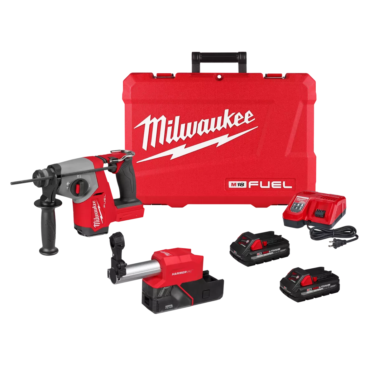 Milwaukee M18 FUEL™ 5/8" SDS Plus Rotary Hammer w/ Dust Extractor Kit