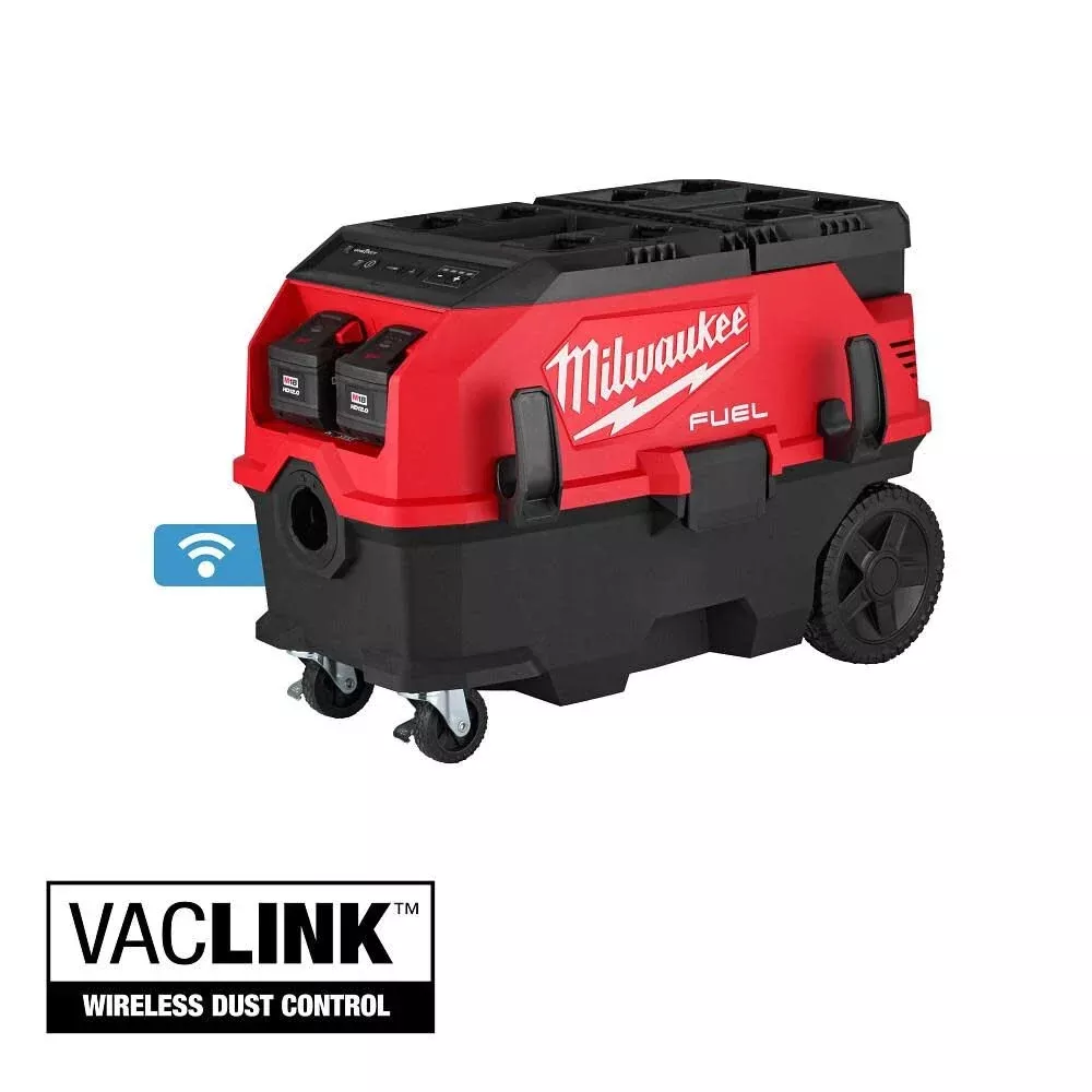 Milwaukee M18 FUEL™ 9 Gallon Dual Battery Dust Extractor w/ PACKOUT™ Compatibility and VACLINK™