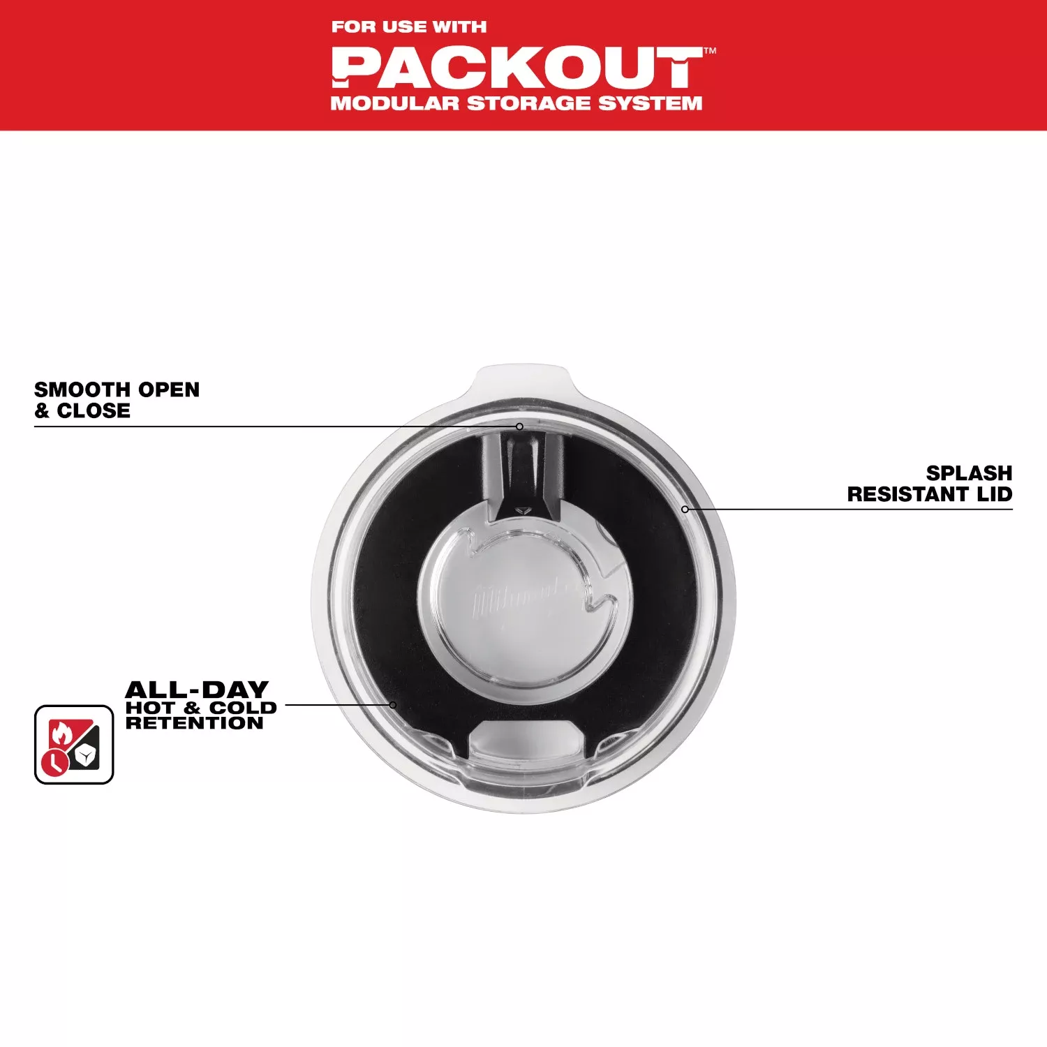 Milwaukee PACKOUT 20oz Tumbler Lid 48-22-8392L