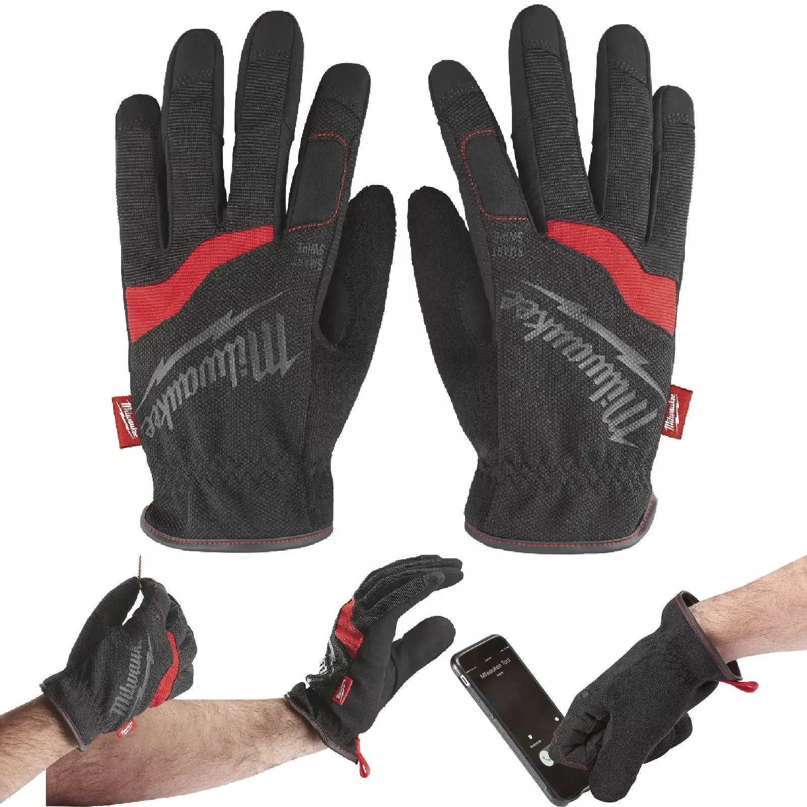 Milwaukee Safety Gloves Free Flex Work Glove Size 8 / M Medium