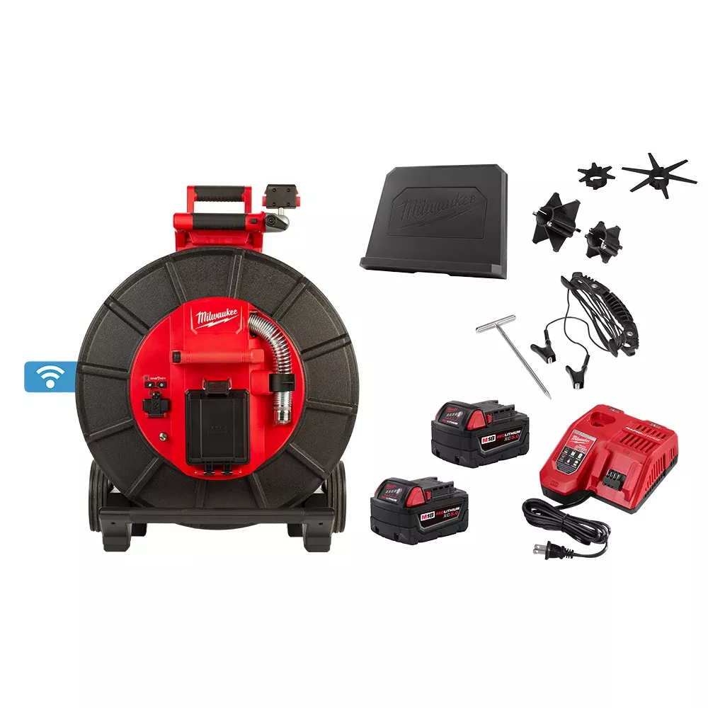 Milwaukee Tool M18 200’ Stiff Modular Pipeline Inspection System 3974-22