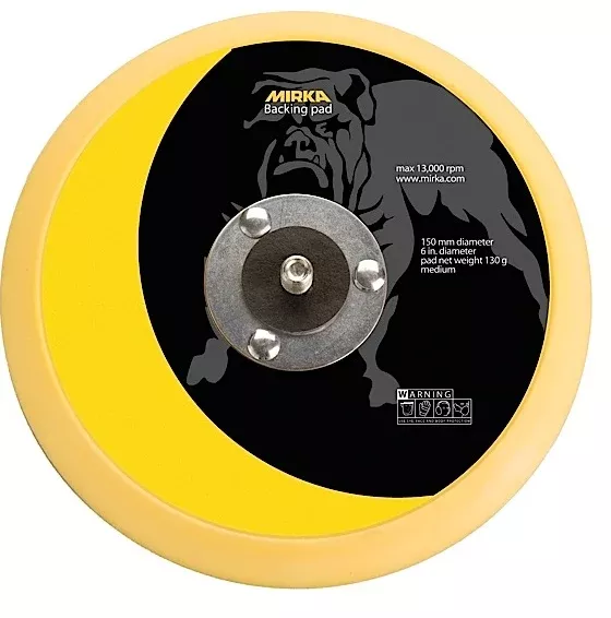 Mirka 6 in. Vinyl Faced Backup Pad 5/16 in. x 24 thread, Qty 1 106