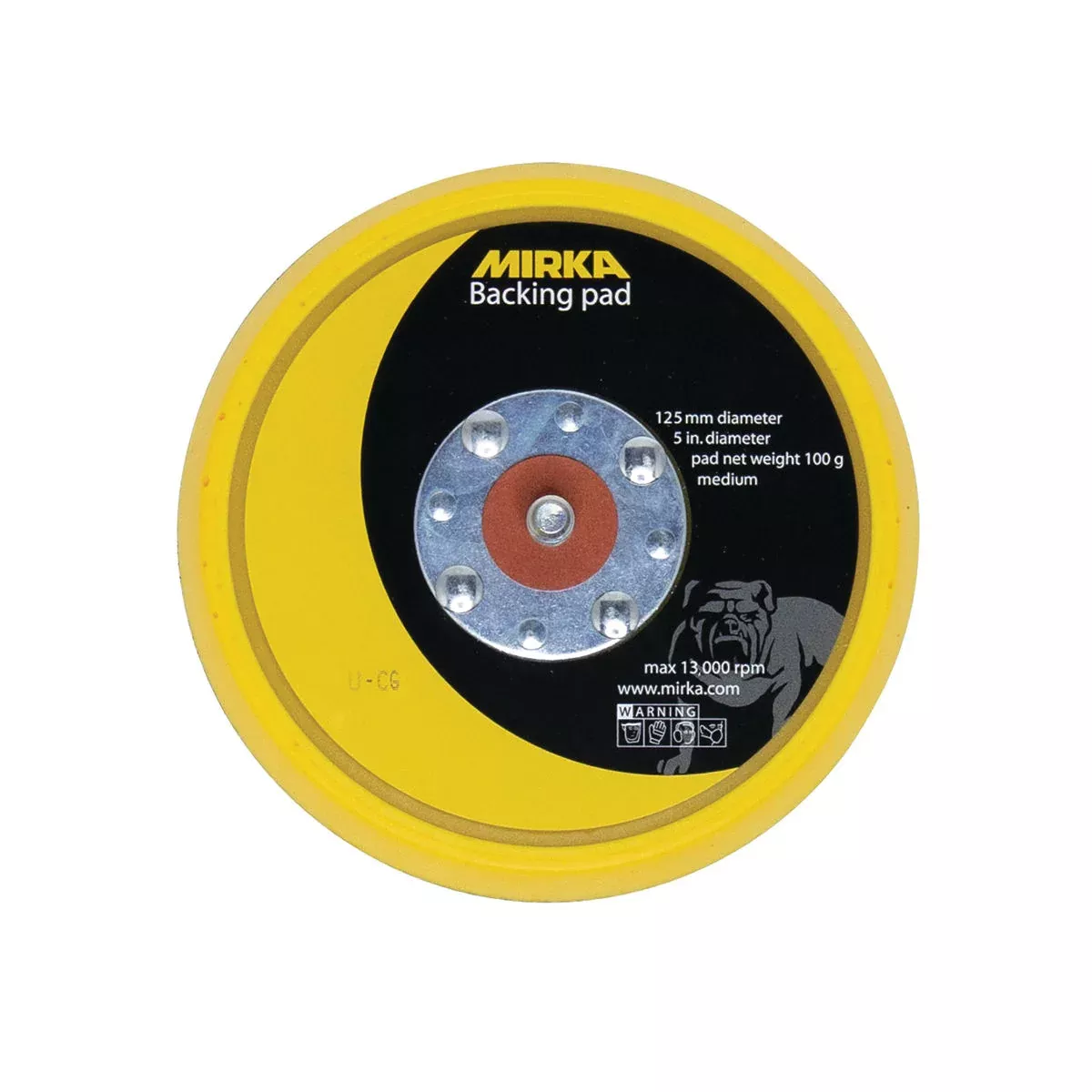 Mirka Backup Pad 5" 5/16" PSA No-Hole Medium, 1/Pkg 105B