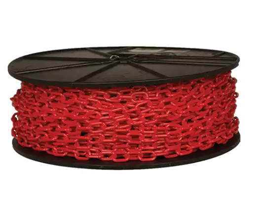 Mr Chain 2" Red #8 x 500 Ft. Plastic Barrier Chain 50005-500