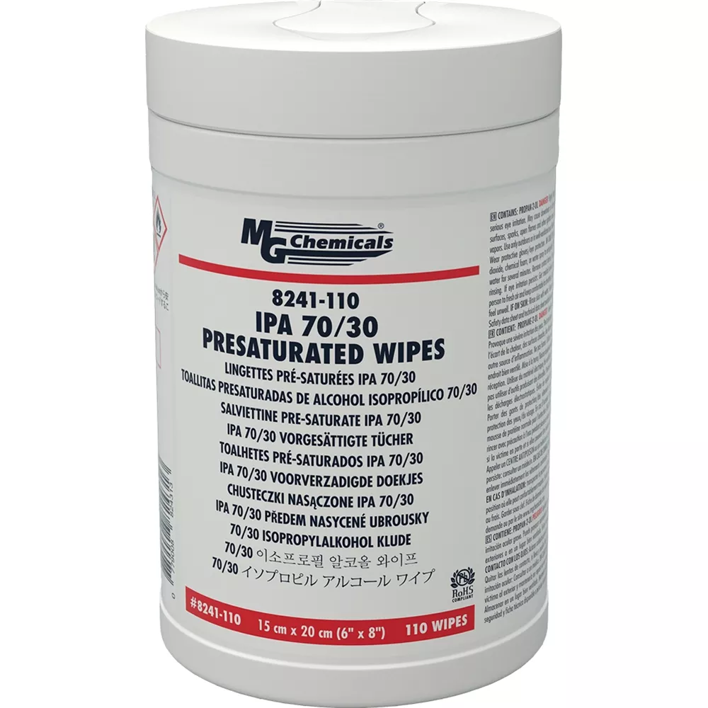 Multi Purpose 70% IPA Alcohol Wipes In Pop Up Tube - 110 wipes
