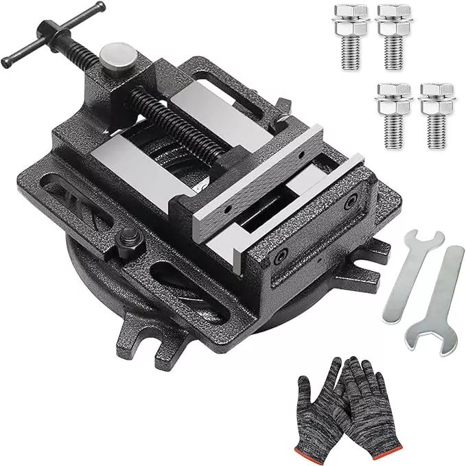 MYTEC 4.2" Quick Release Workbench Industrial Vise Clamp, Portable Heavy Duty Vice for Drill Press, 110°Swivel Base, High-grade cast steel Bench Clamp for Woodworking Milling Machine Drill Press
