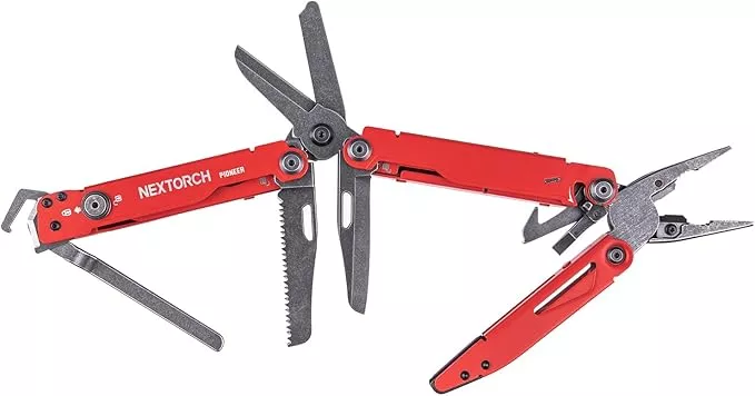 NEXTORCH PIONEER MT20 14-IN-1 Multi-tools Full-Size,Versatile Multi-tool Set with Scissors Needle Nose Pliers Pocket Clip Multi-tool for DIY Home Garden Outdoors Everyday Carry Men Gift Color (BLUE)