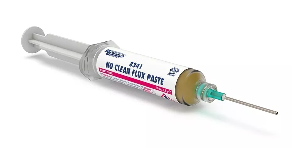 No Clean Flux Paste, 10 ml (0.35 fl. oz),In Syringe Dispenser