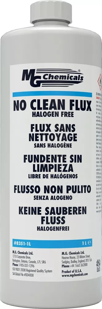 No Clean Halogen-Free Flux, 1L (33.8 fl. oz), bottle