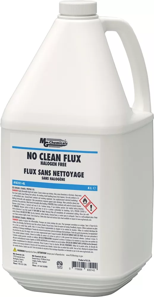 No Clean Halogen-Free Flux, 4L (1.05 gal), jug